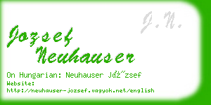 jozsef neuhauser business card